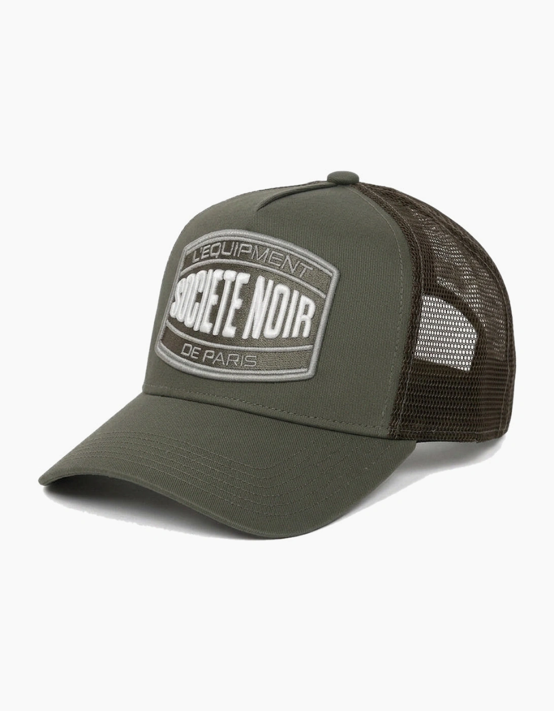 Societe Noir Marais Mesh Trucker Cap Khaki/White