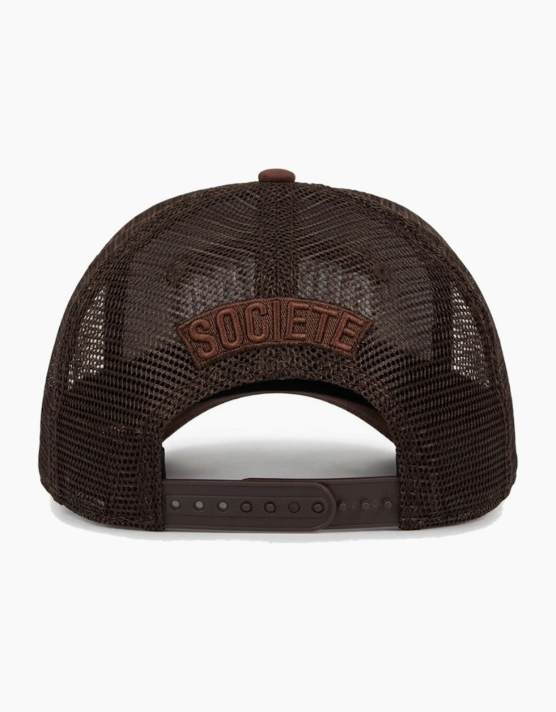 Societe Noir Marais Mesh Trucker Cap Brown/White