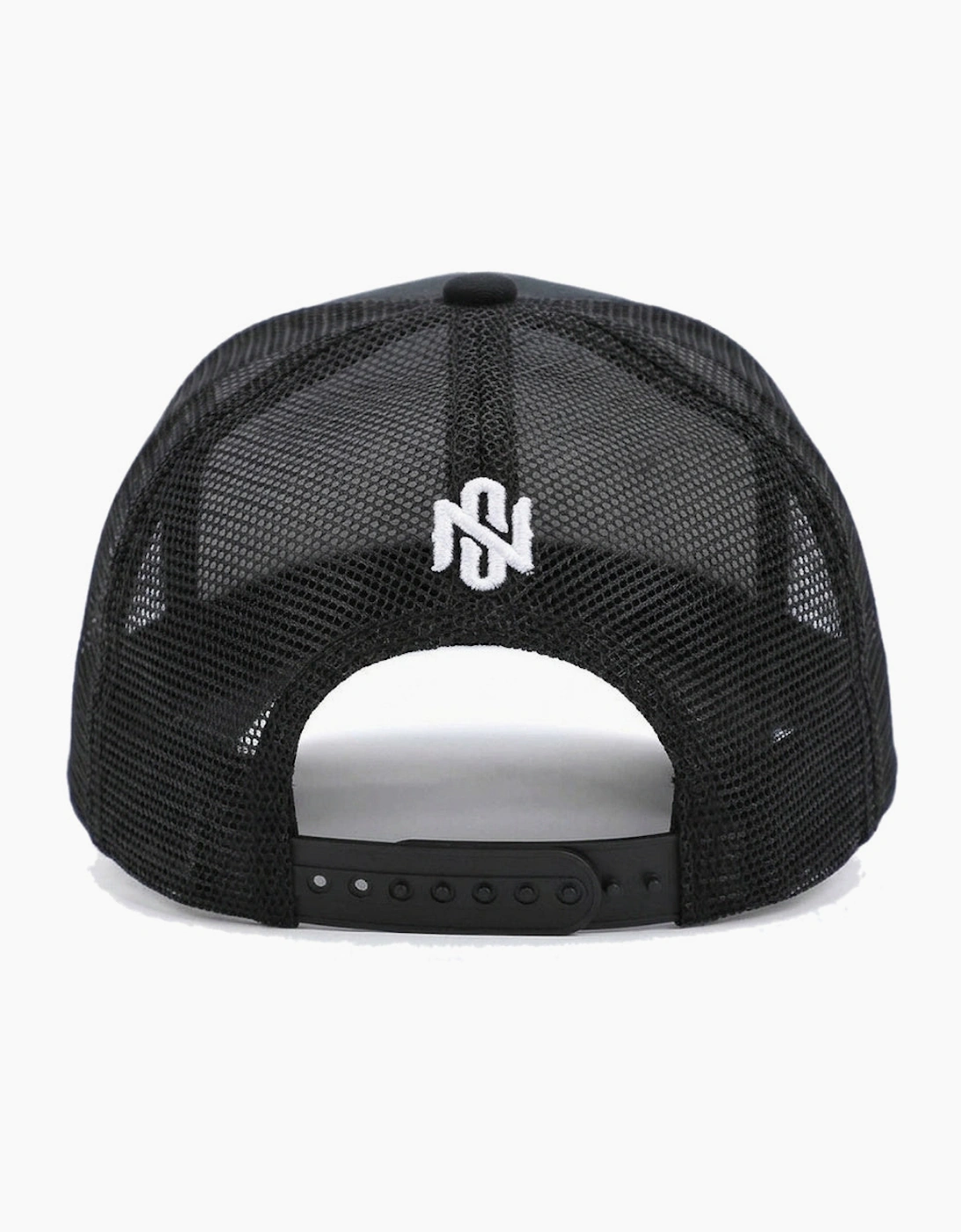 Societe Noir Diamond Distressed Mesh Trucker Cap Black/Grey