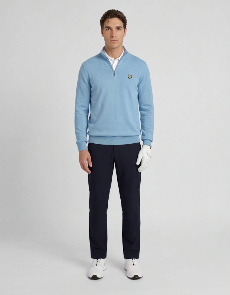 Green Eagle Cotton Blend 1/4 Zip Jumper