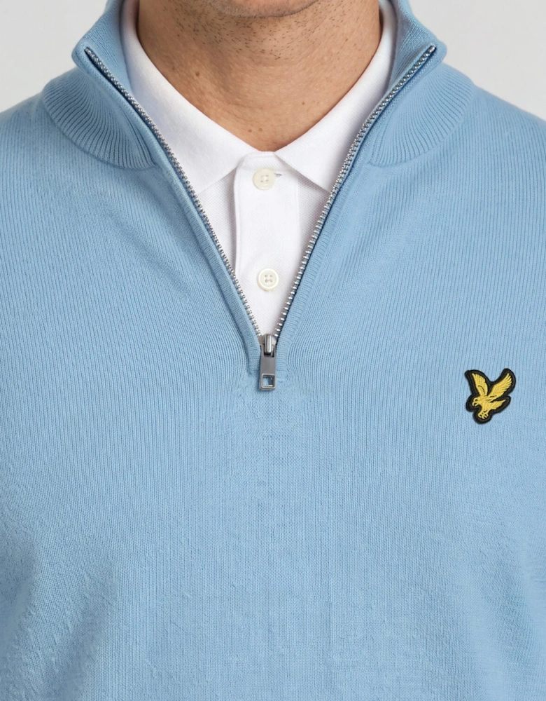 Green Eagle Cotton Blend 1/4 Zip Jumper