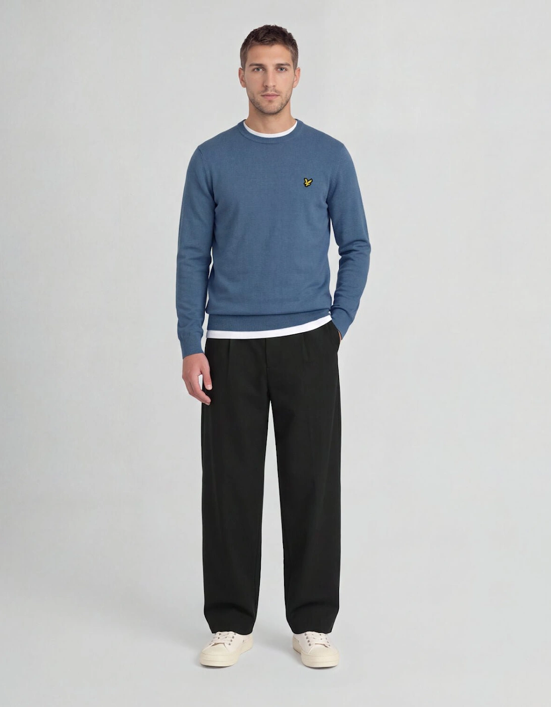 Cotton Merino Crew Neck Jumper