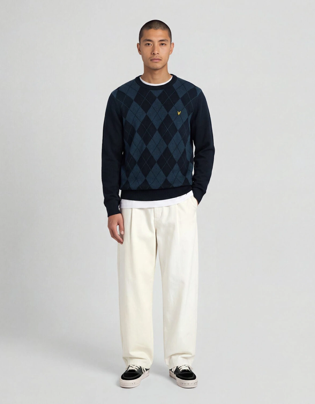 Cotton Merino Argyle Jumper