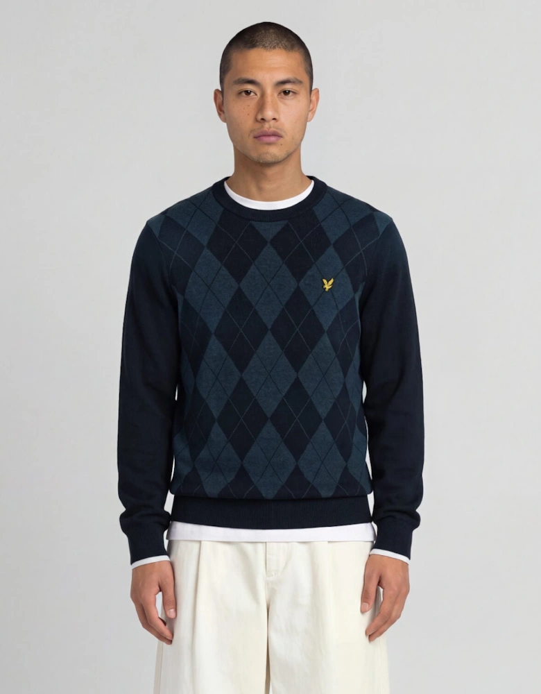 Cotton Merino Argyle Jumper