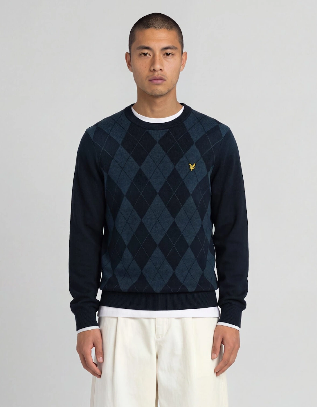 Cotton Merino Argyle Jumper
