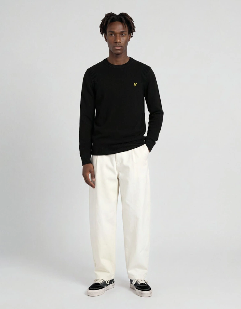 Rib Detail Crew Neck Jumper