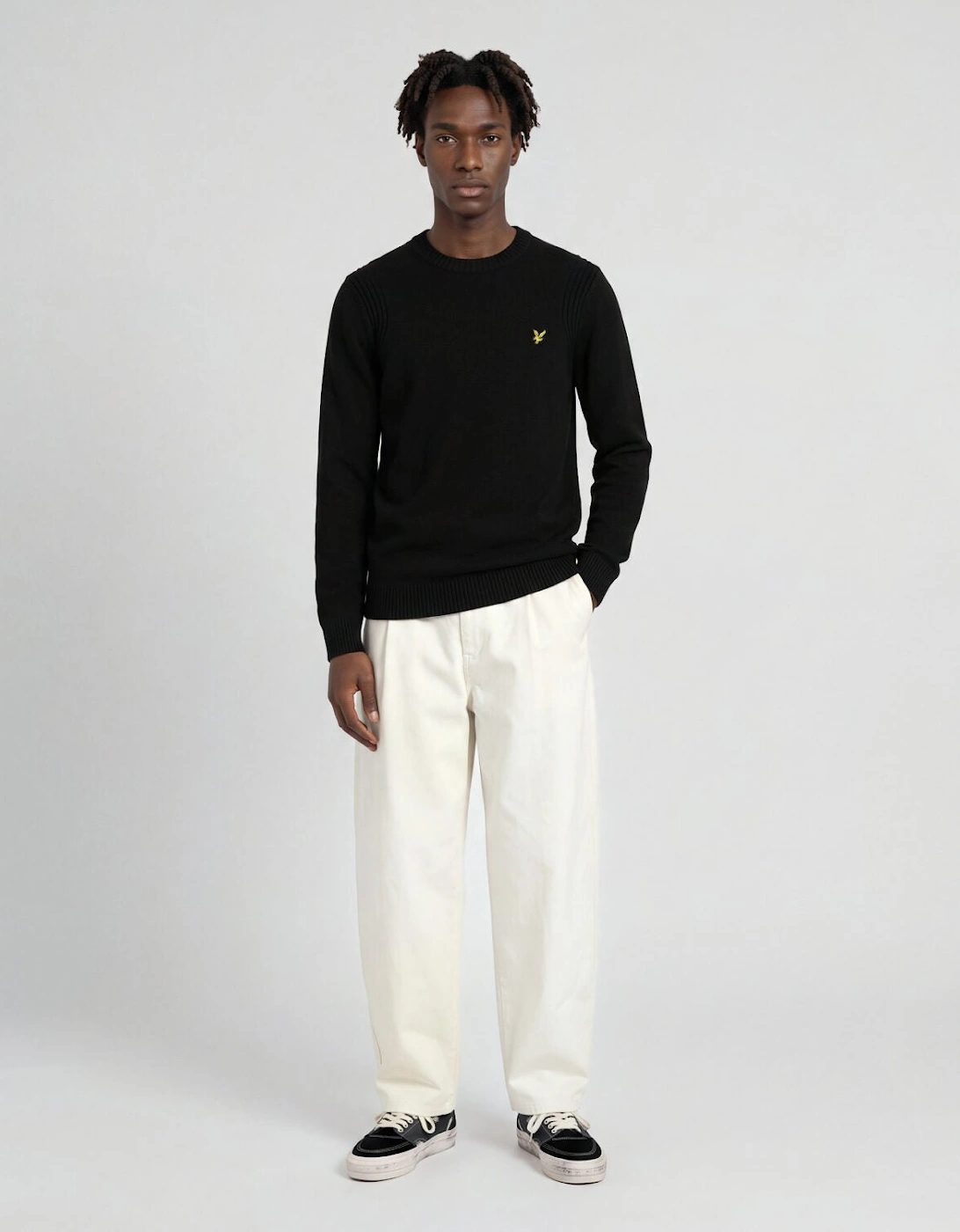 Rib Detail Crew Neck Jumper