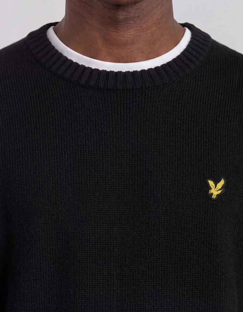 Rib Detail Crew Neck Jumper