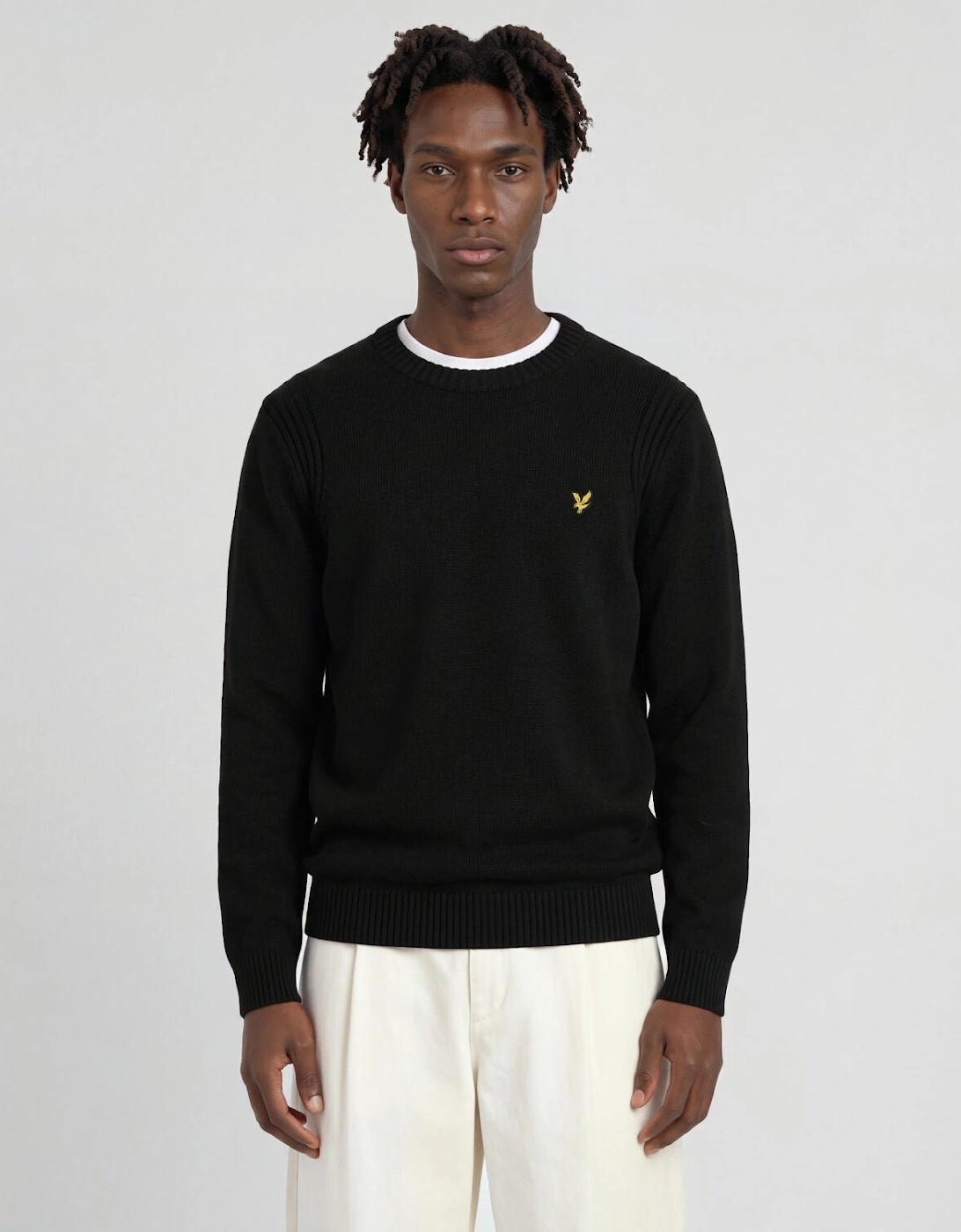 Rib Detail Crew Neck Jumper