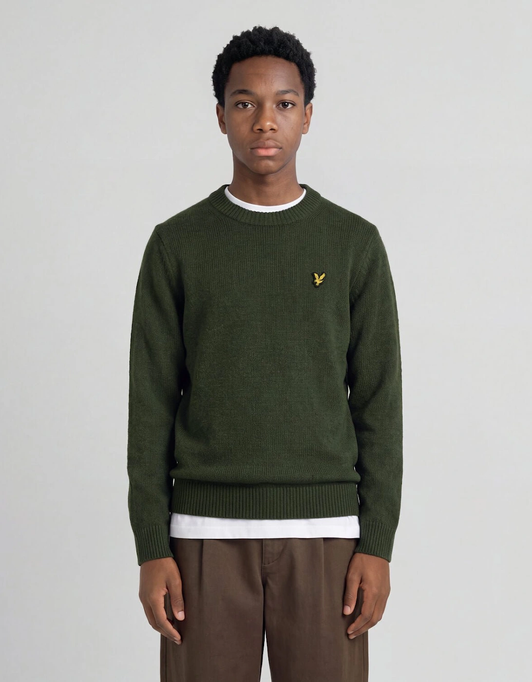 Textured Crew Neck Jumper