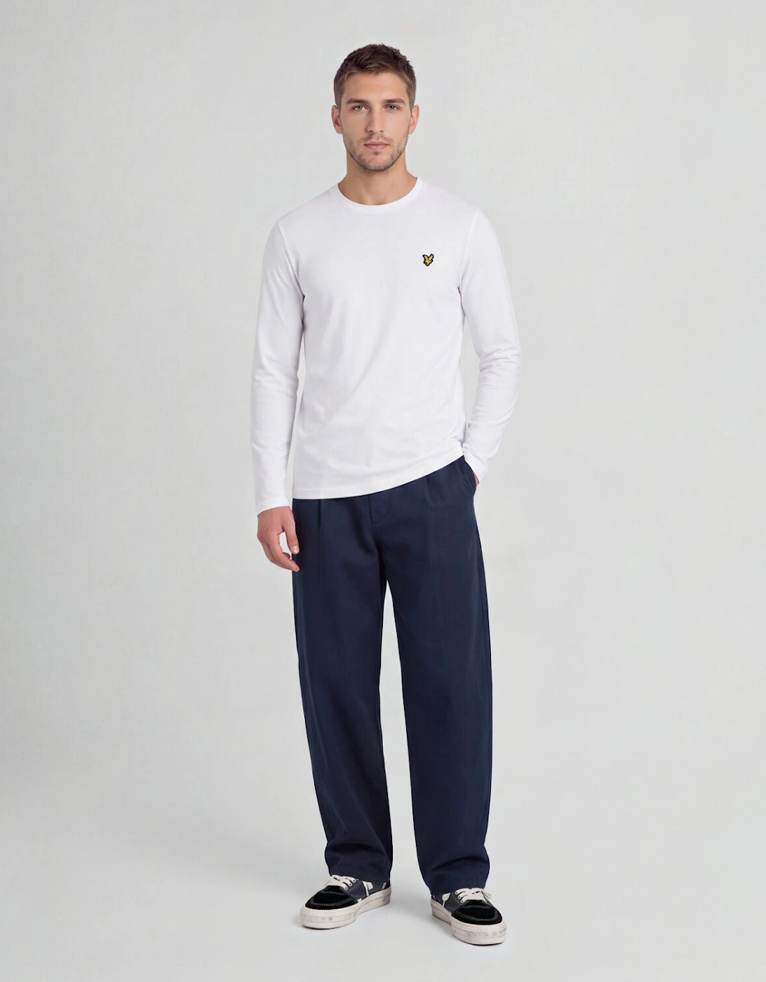 Boxy Long Sleeve Cotton T-Shirt