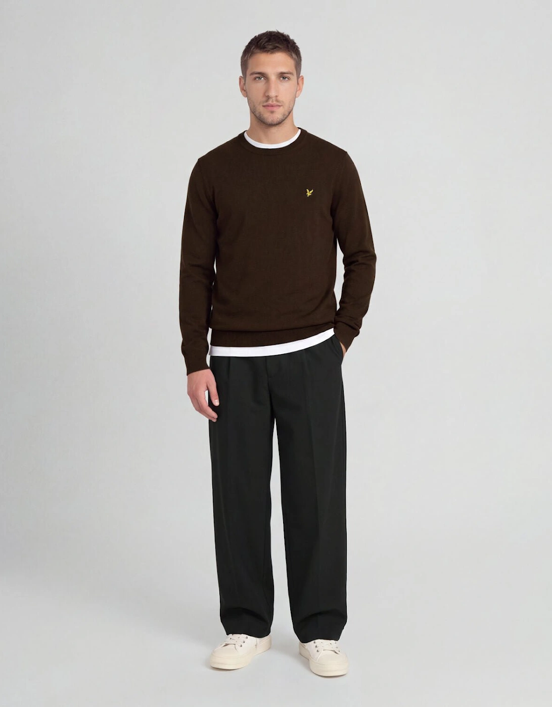 Cotton Merino Crew Neck Jumper
