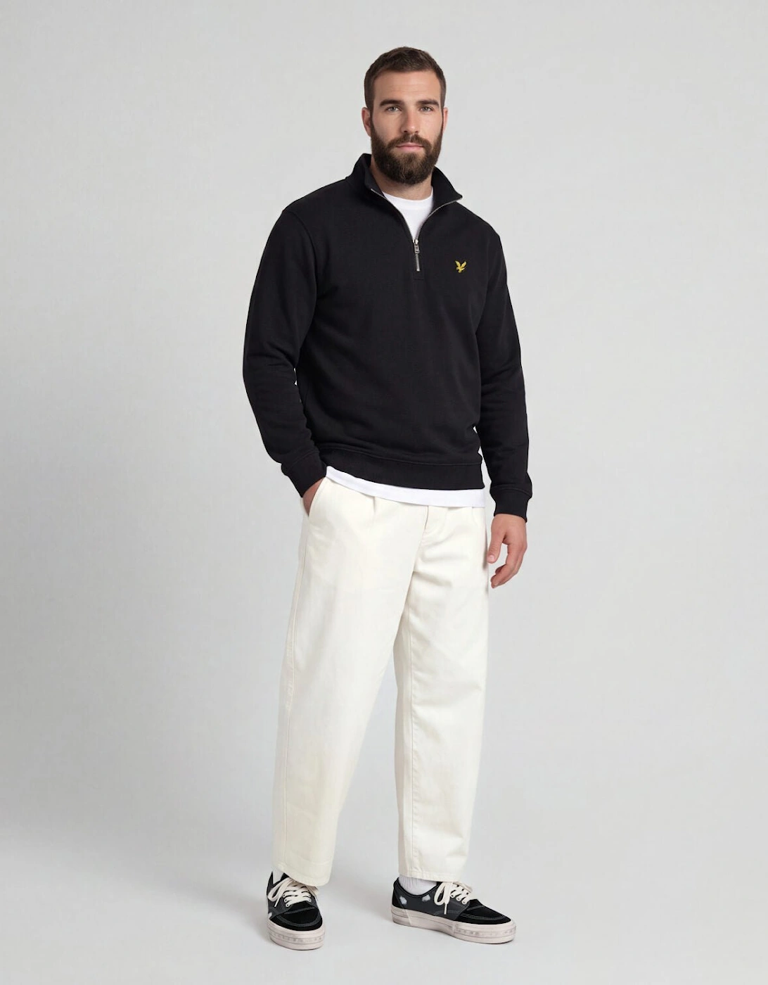 Cotton Loopback 1/4 Zip Sweatshirt