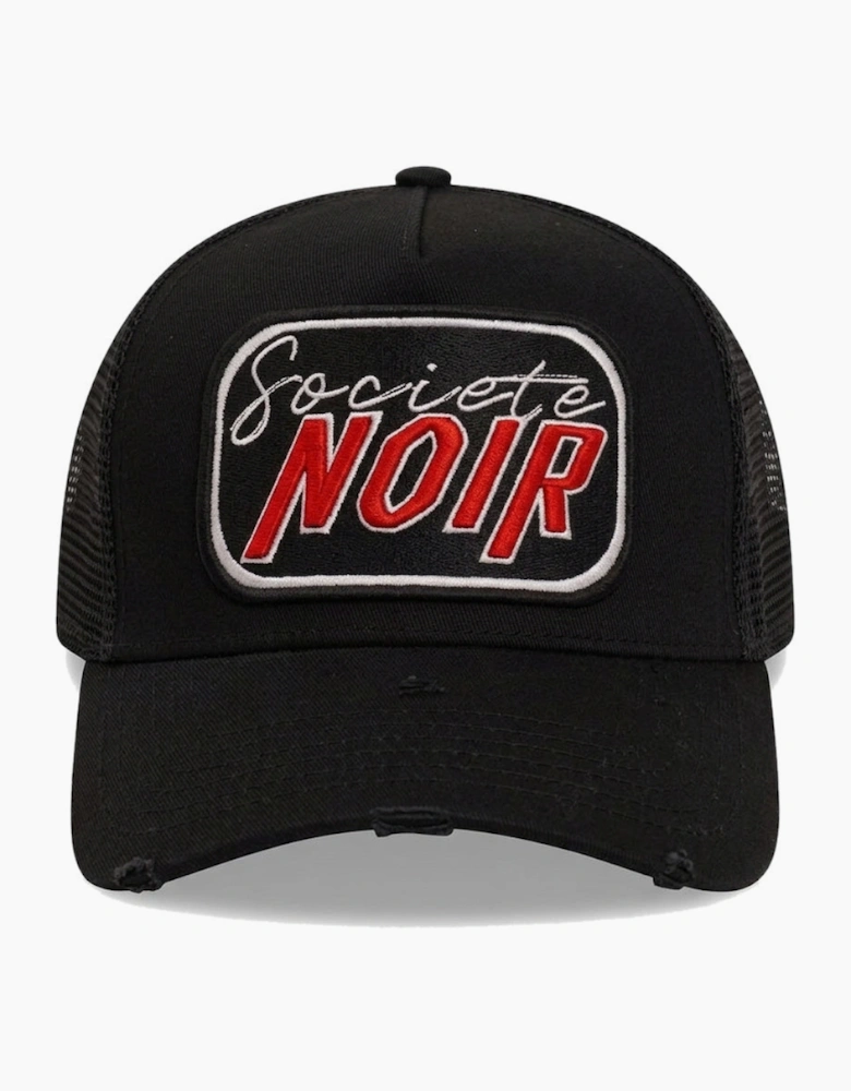 Societe Noir Script Mesh Trucker Cap Black/Red