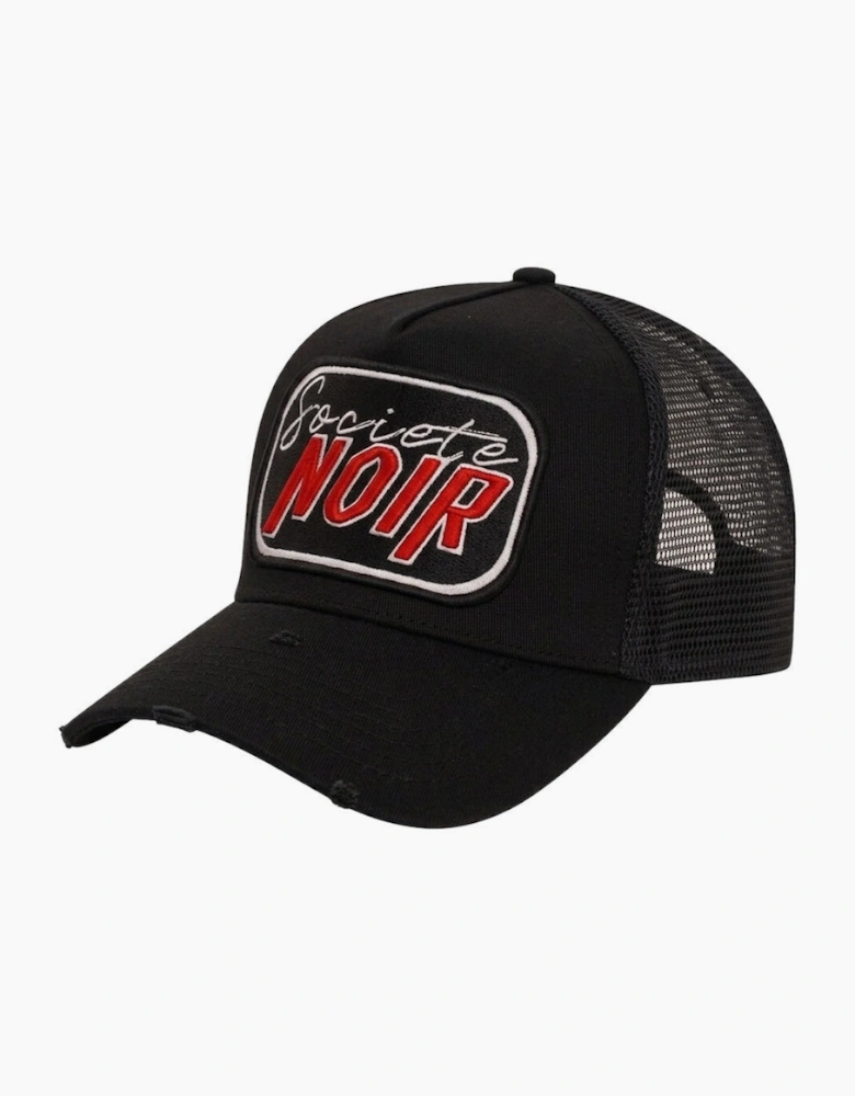 Societe Noir Script Mesh Trucker Cap Black/Red