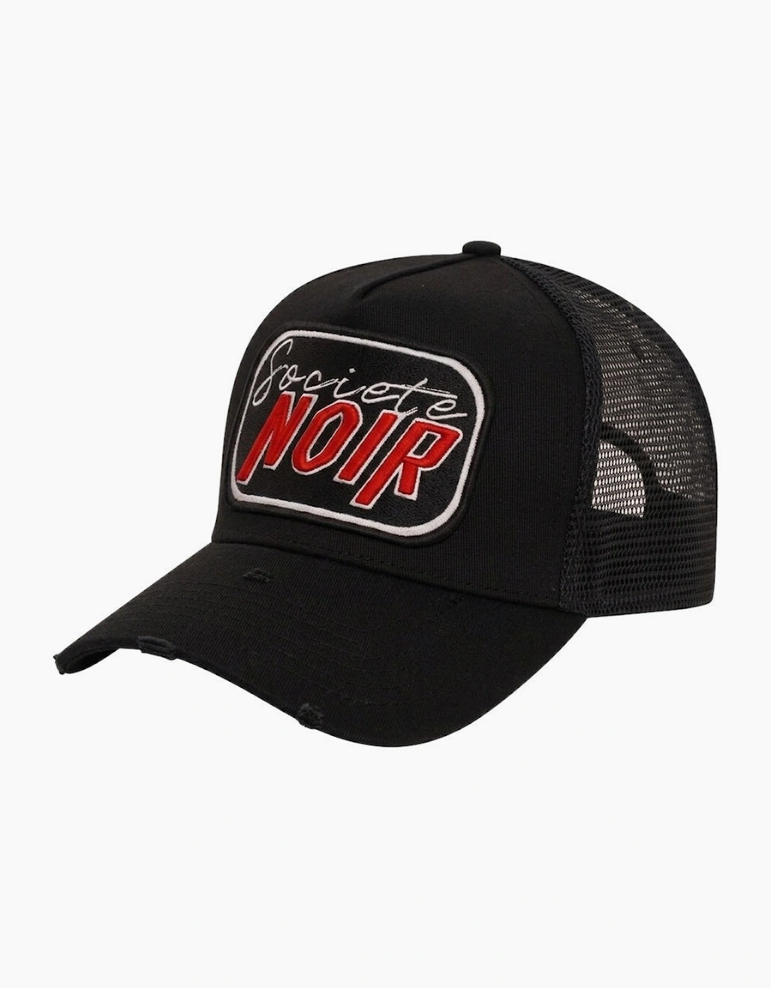Societe Noir Script Mesh Trucker Cap Black/Red