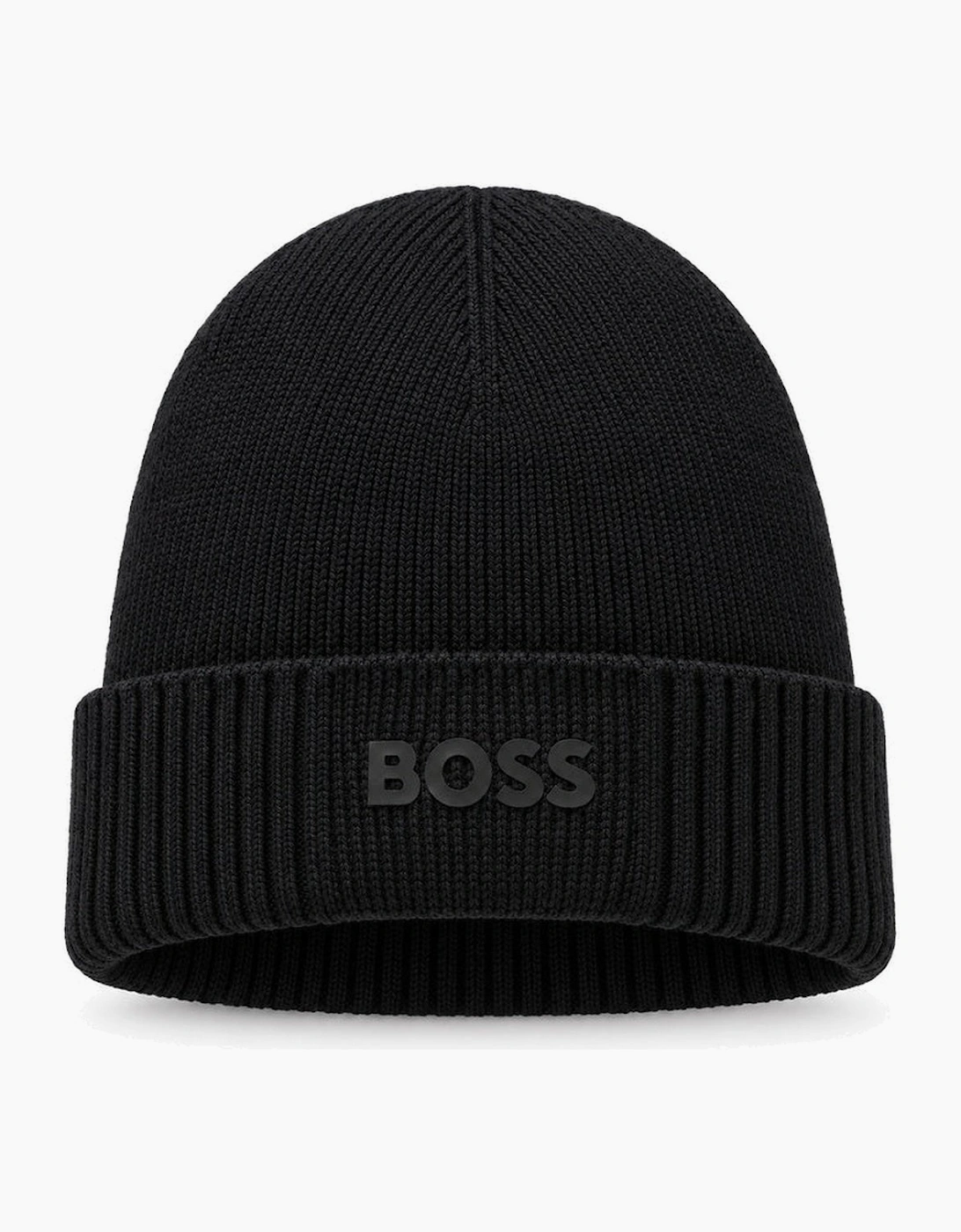 BOSS Asic Logo Beanie Hat Black