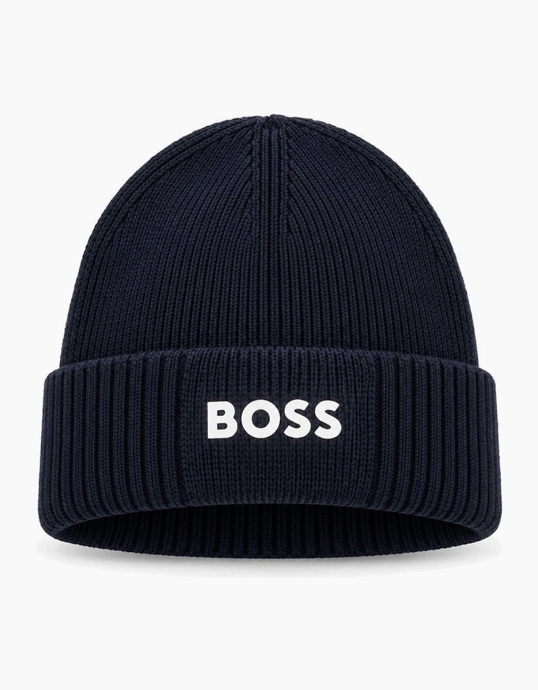 BOSS Asic Logo Beanie Hat Navy