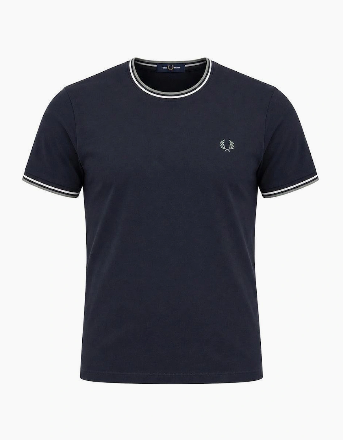 Fred Perry Twin Tipped T-Shirt Dark Airforce/Ecru/Seagrass