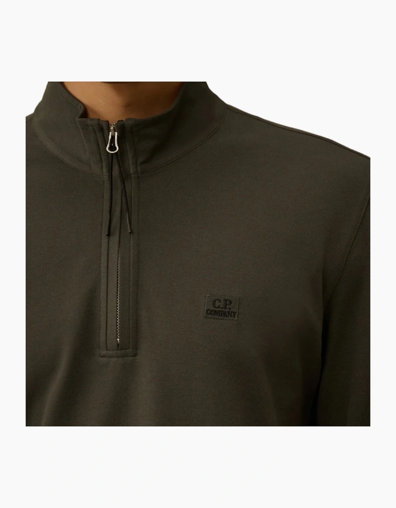 Long Sleeve Stretch Piquet Zipped Polo