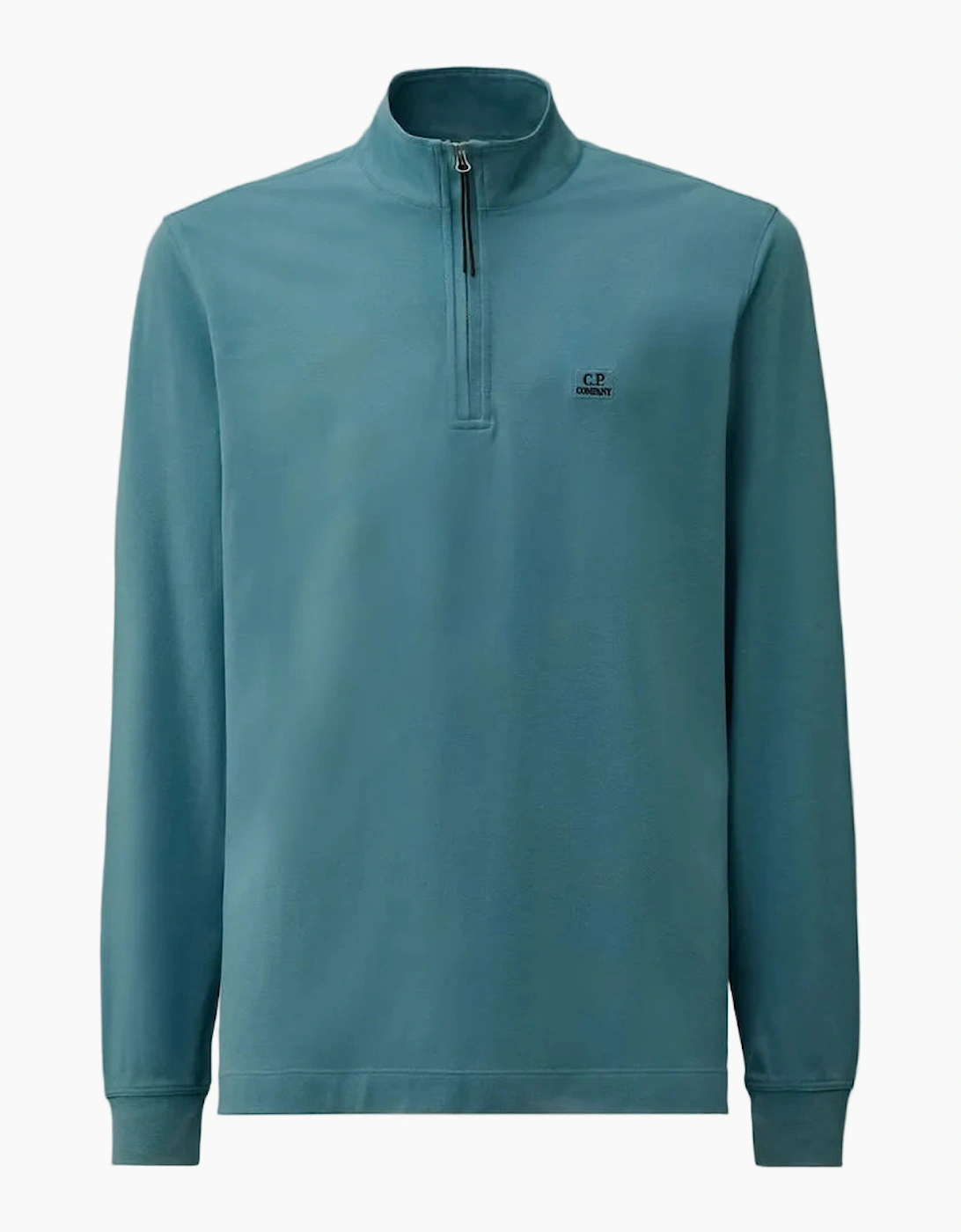 Long Sleeve Stretch Piquet Zipped Polo
