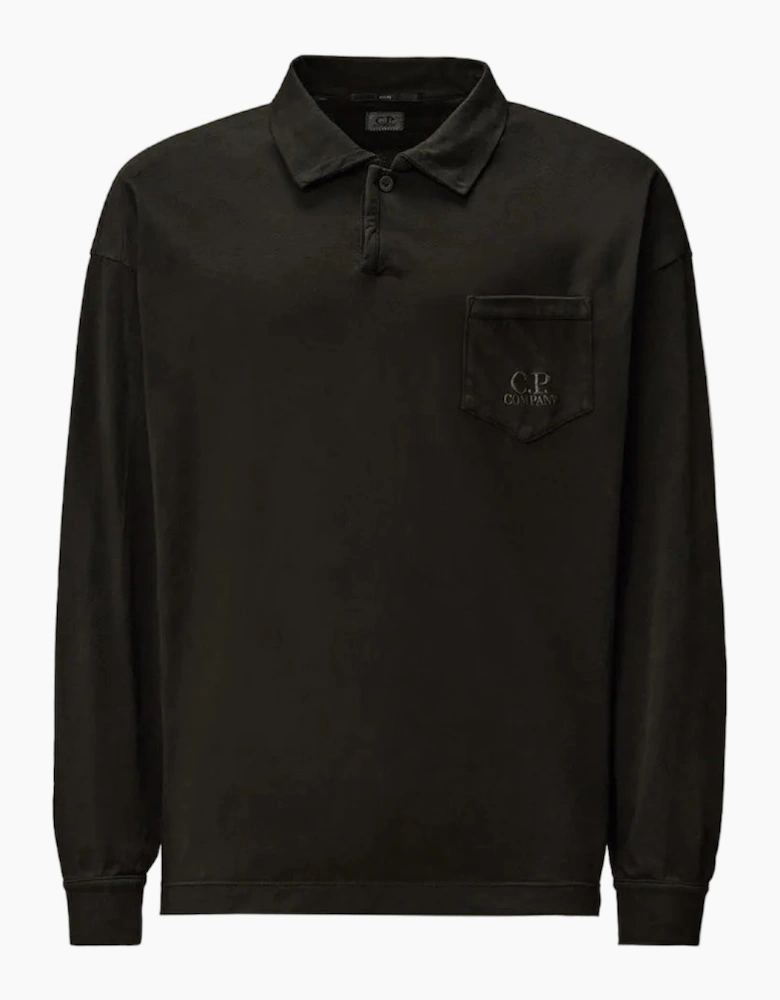 Long Sleeve Pocket Logo Jersey Polo