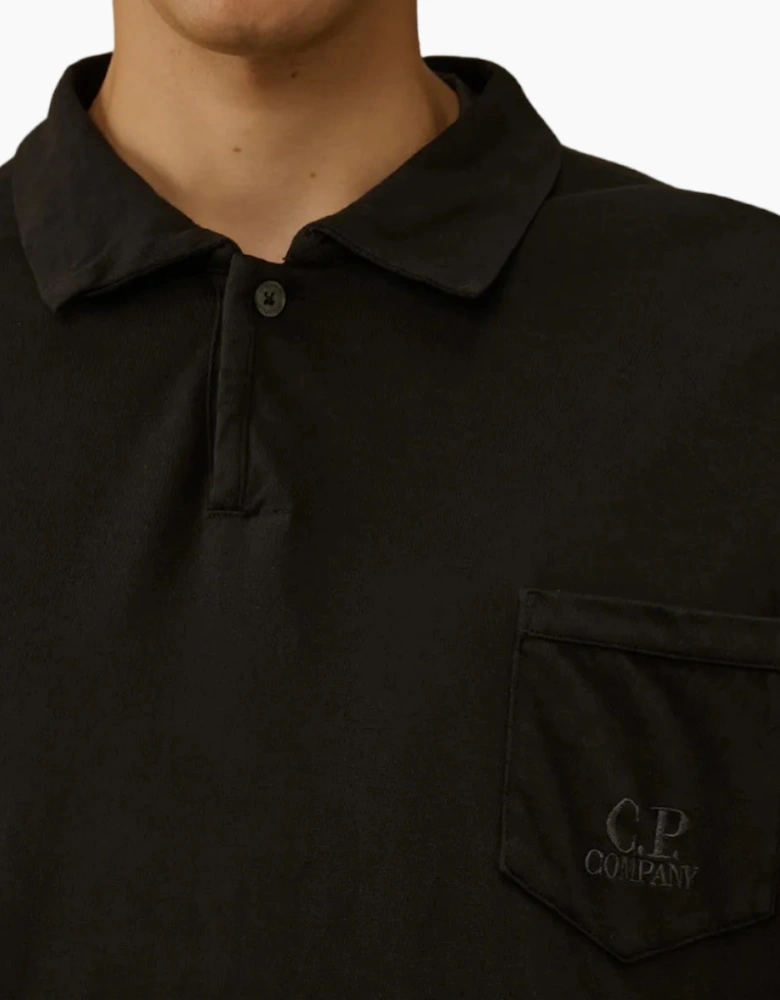 Long Sleeve Pocket Logo Jersey Polo