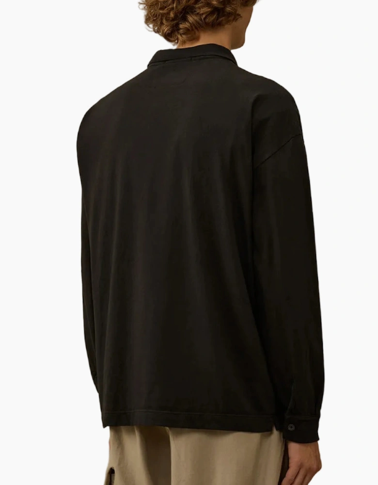 Long Sleeve Pocket Logo Jersey Polo