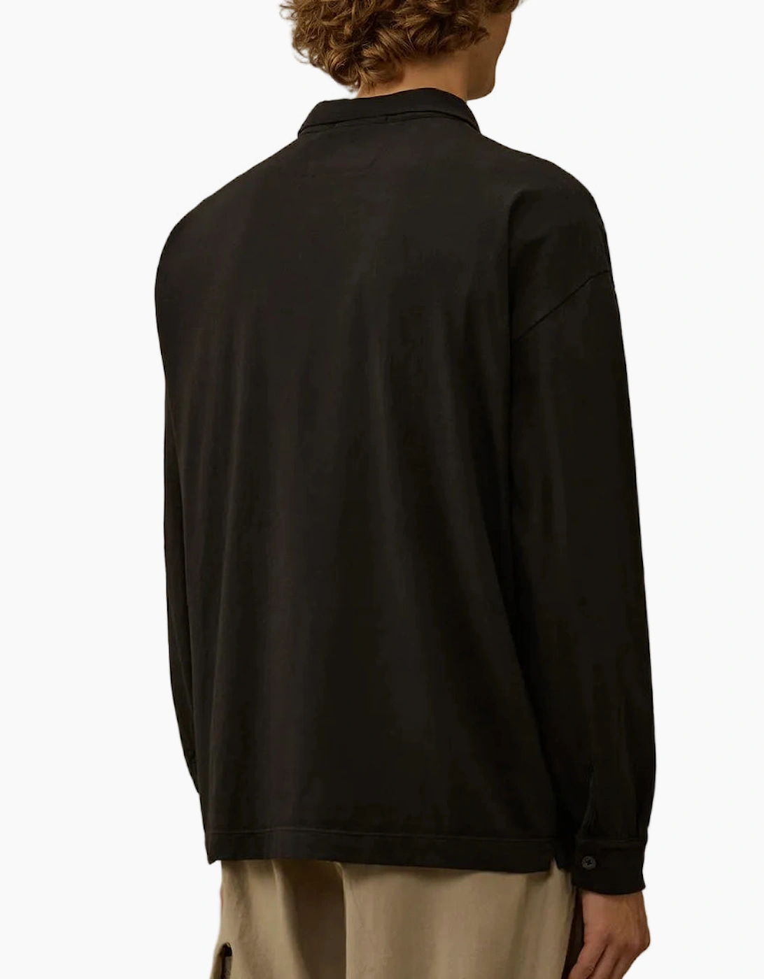 Long Sleeve Pocket Logo Jersey Polo