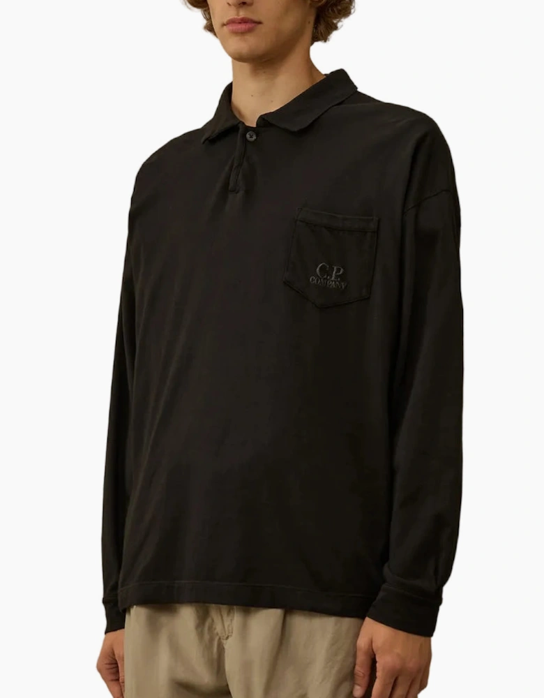 Long Sleeve Pocket Logo Jersey Polo
