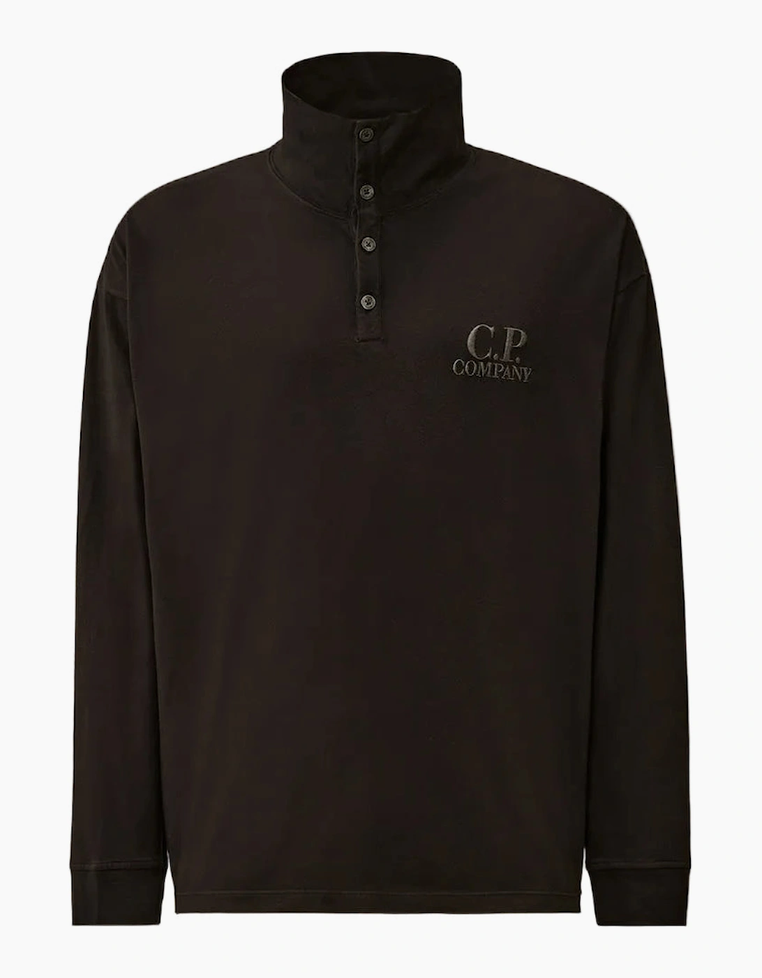 Long Sleeve Embroidered Logo Jersey Polo