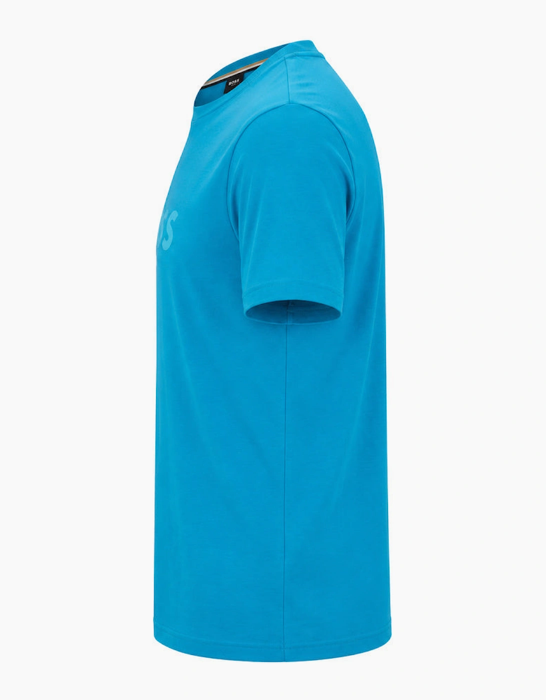 BOSS Contrast Logo RN T-Shirt Turquoise/Aqua