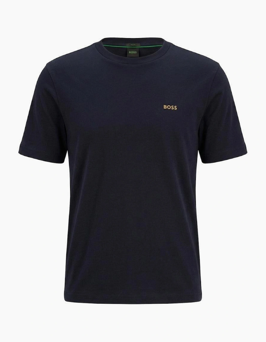 BOSS Crew Neck Tee T-Shirt Dark Blue Gold Logo