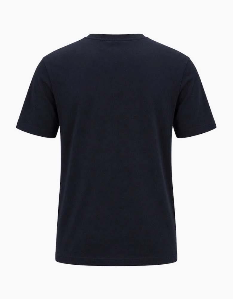 BOSS Crew Neck Tee T-Shirt Dark Blue Gold Logo