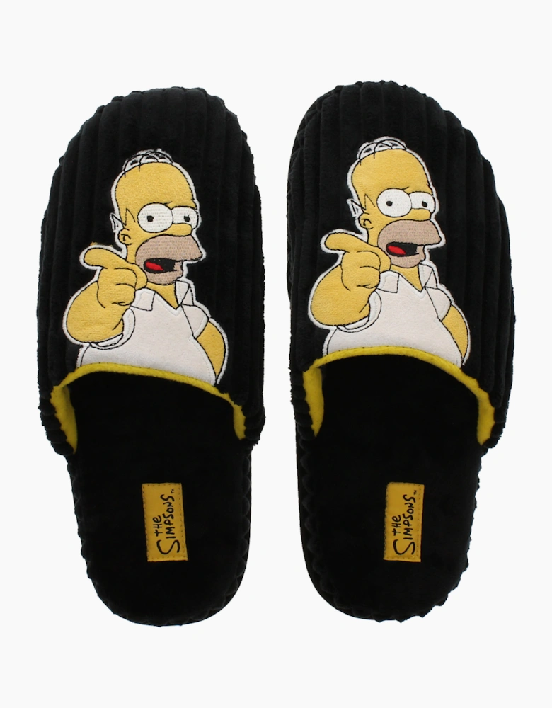 The Simpsons Mens Mule Slippers Homer Mule black UK Size