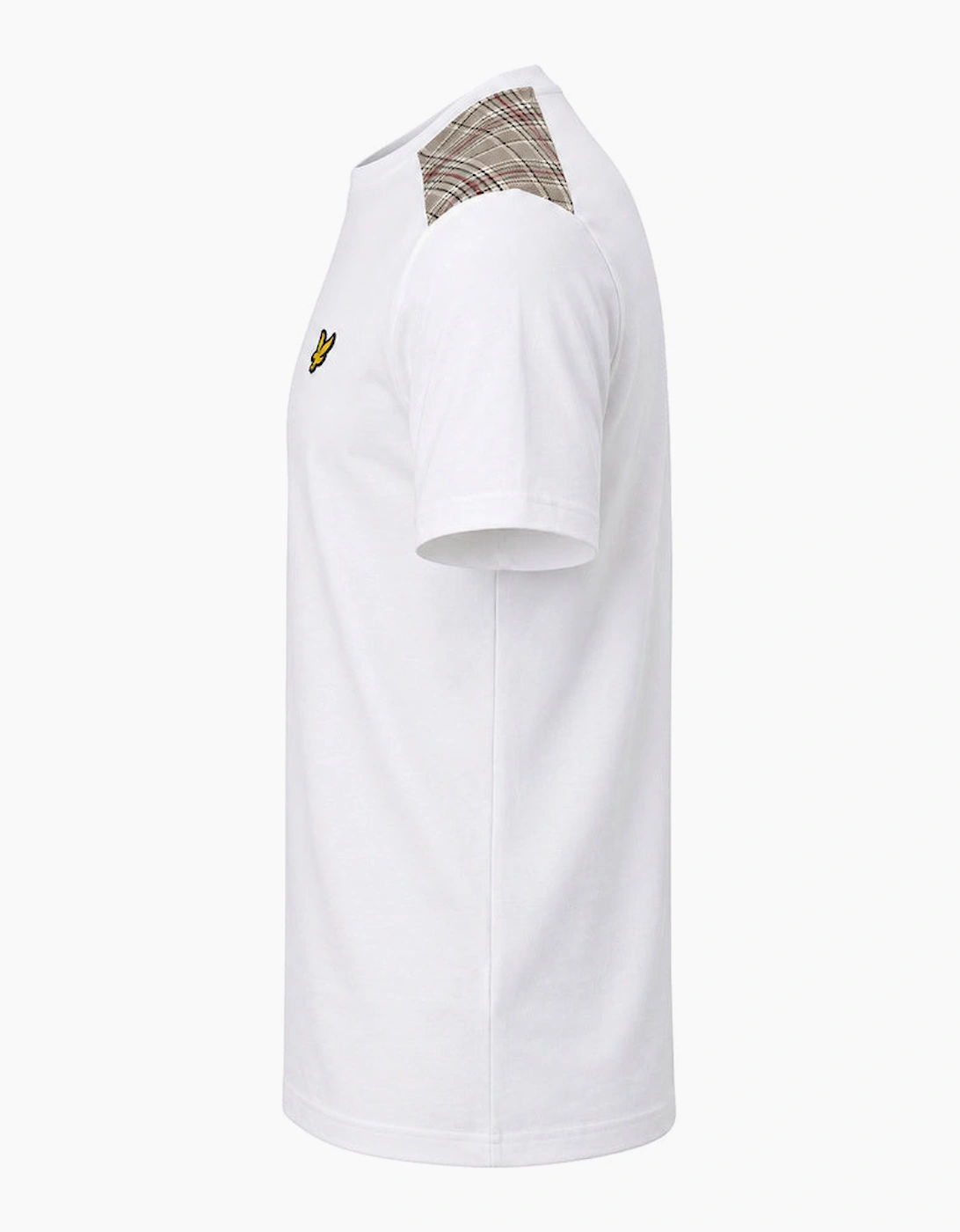 Lyle & Scott Check Panelled T-Shirt White