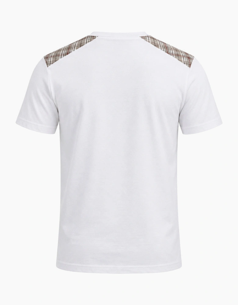 Lyle & Scott Check Panelled T-Shirt White
