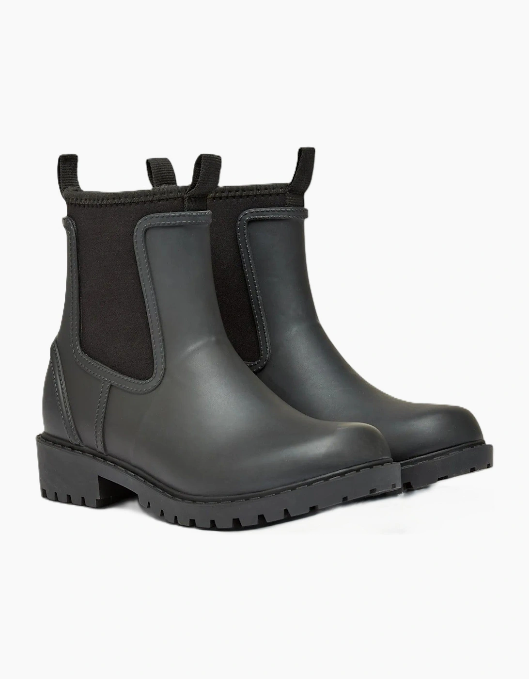 Joules Oakfield Rubber Women's Black Wellington Chelsea Boots