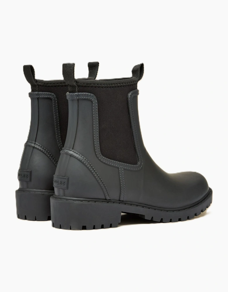 Joules Oakfield Rubber Women's Black Wellington Chelsea Boots