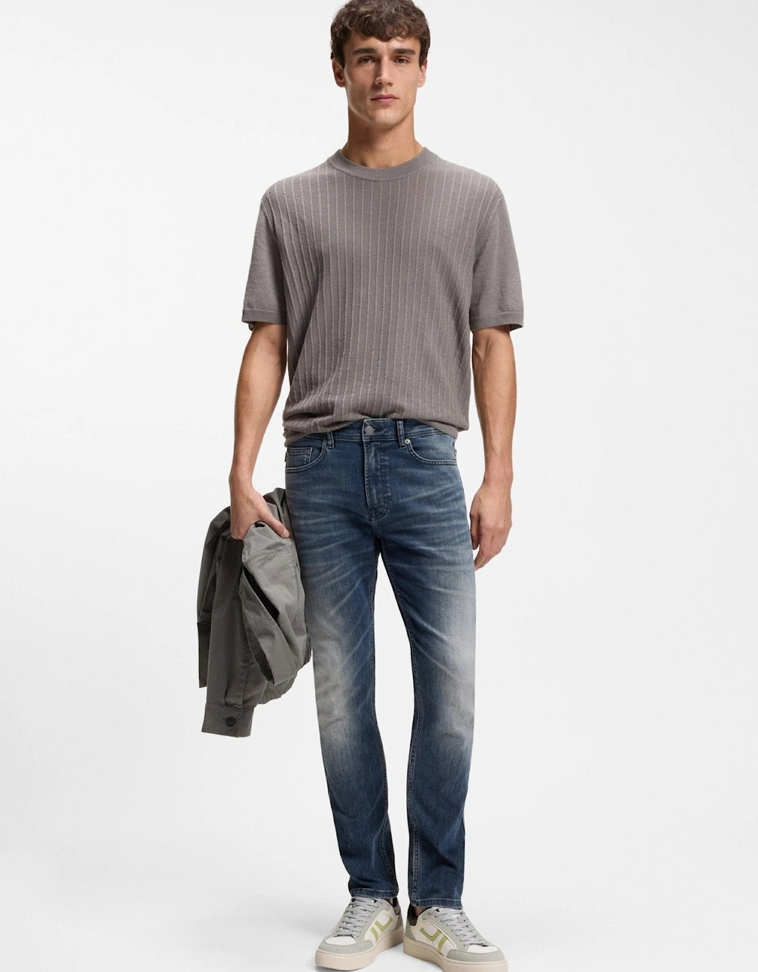 BOSS Delaware Slim Fit Stretch Jeans Dark Blue