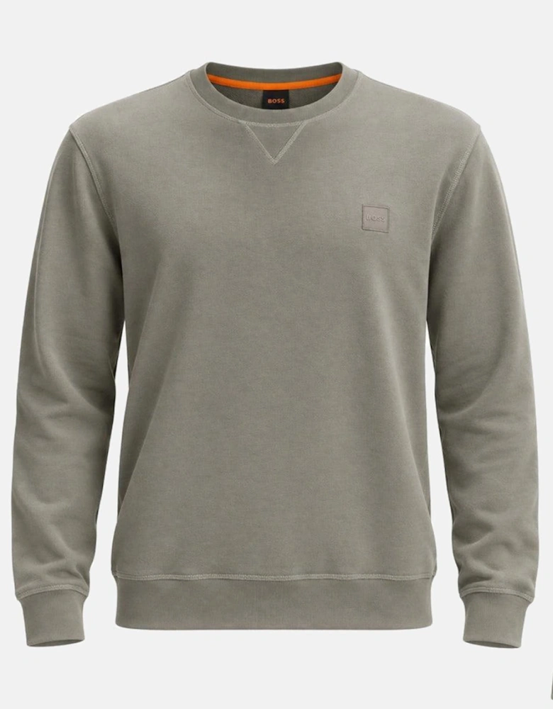 BOSS Reg Fit Westart Sweatshirt Open Grey