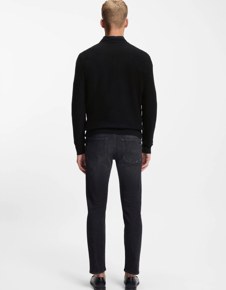 BOSS Anion Piqué Knit Jumper Black