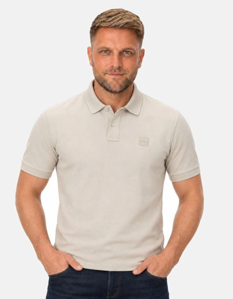 BOSS Slim Fit Passenger Polo Shirt Open Grey