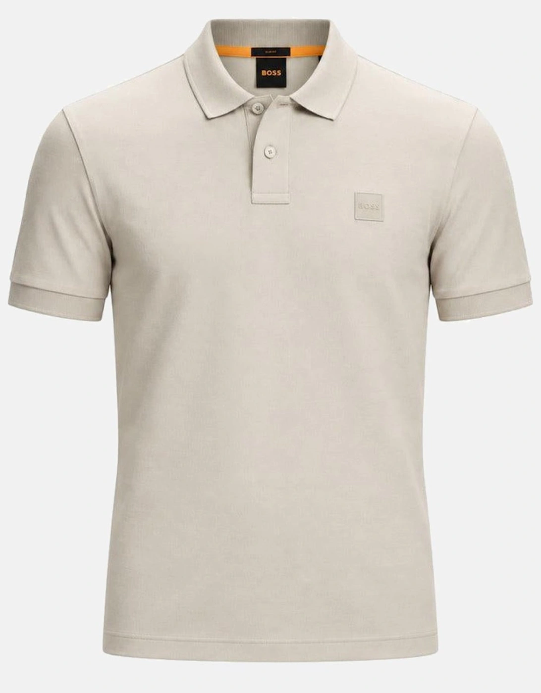 BOSS Slim Fit Passenger Polo Shirt Open Grey