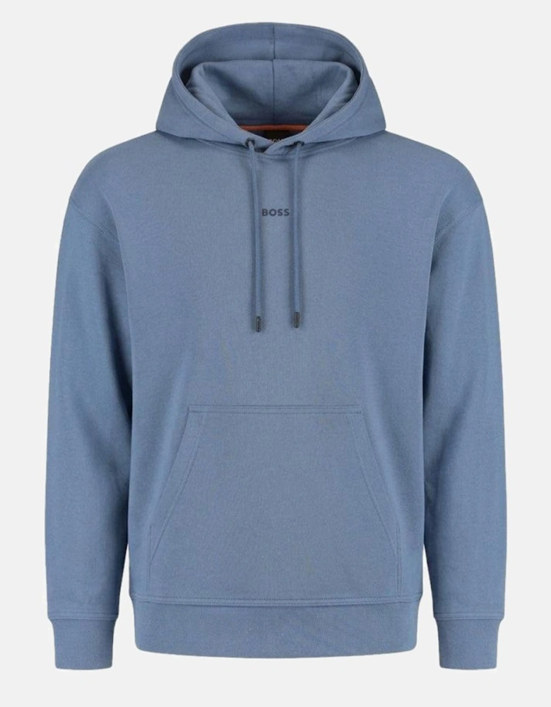 BOSS WeSmall Logo Hoodie Open Blue