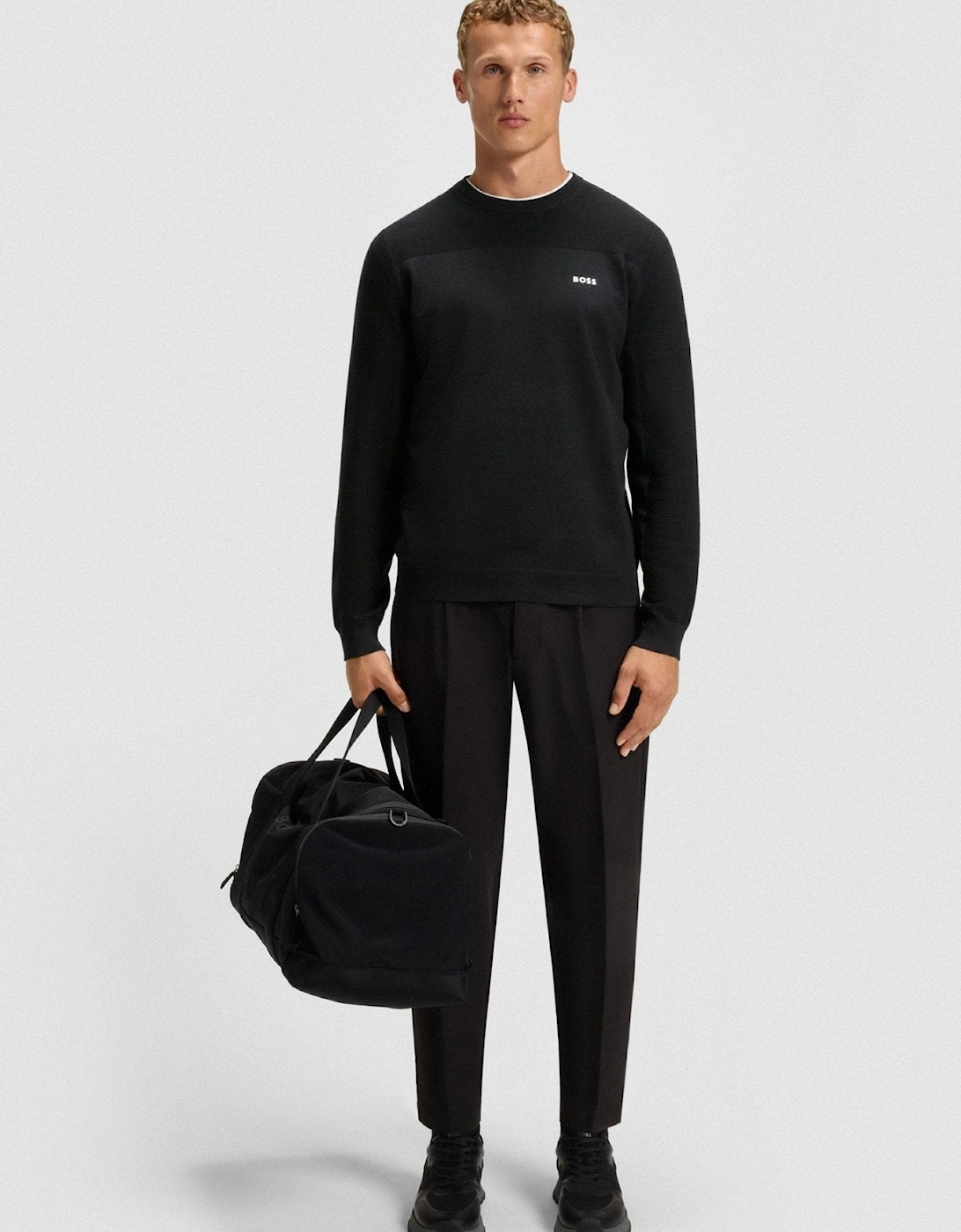 BOSS Momentum-X Crew Neck Jumper Dark Blue