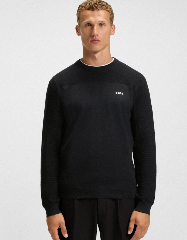 BOSS Momentum-X Crew Neck Jumper Dark Blue