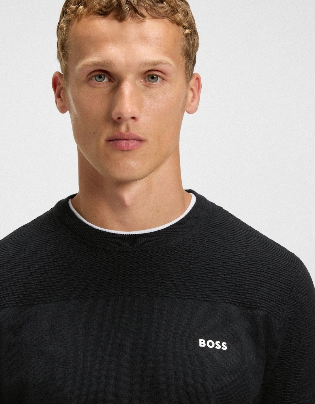 BOSS Momentum-X Crew Neck Jumper Dark Blue