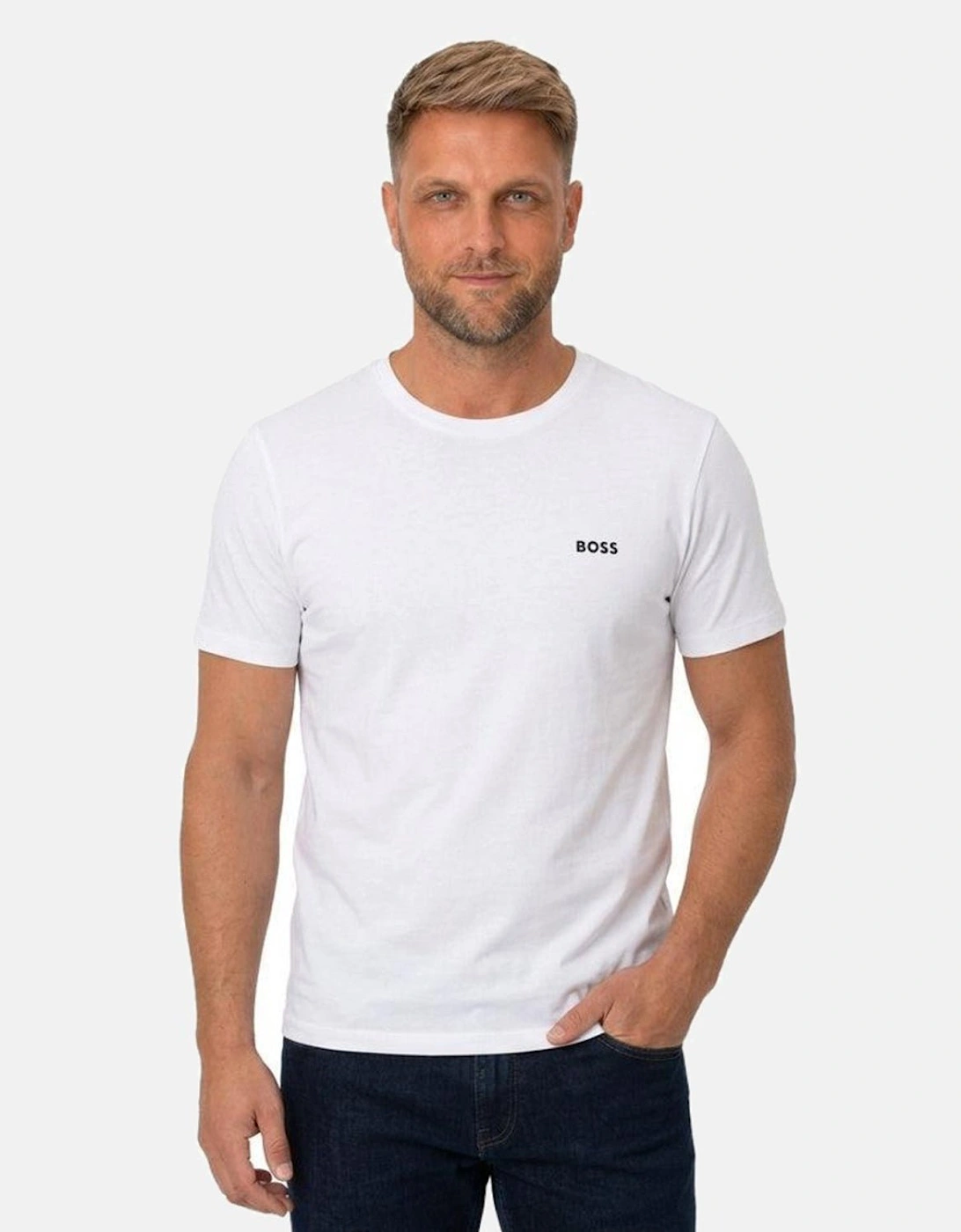 BOSS 3 Pack Cotton T-Shirts Black Grey White