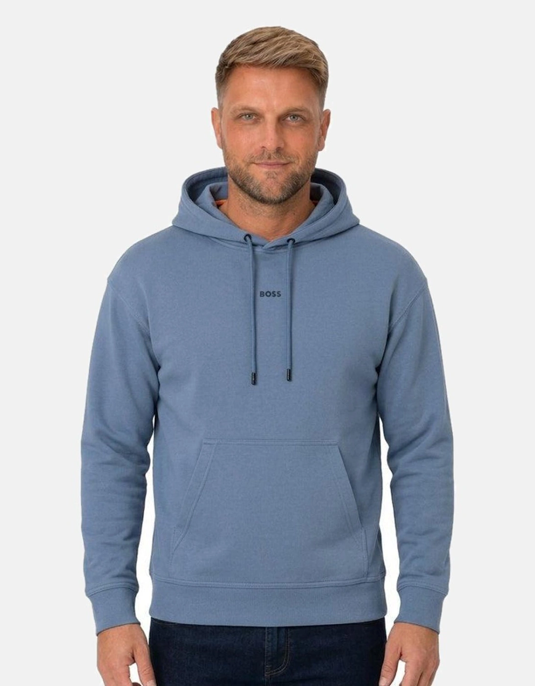 BOSS WeSmall Logo Hoodie Open Blue